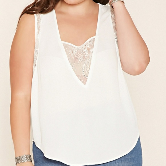 Ivory lace top - Picture 1 of 2